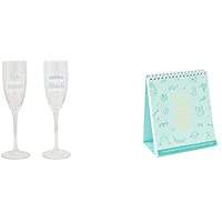 Mr. Wonderful Copas para brindar por lo Bueno Que está por Llegar- Pack de 2 Unidades- Cristal- 14.6x11.5x14.8 cm…